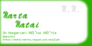 marta matai business card